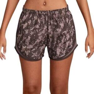 Nike Women's Dri-FIT Tempo Printed Running Shorts FZ3482-208 Brown Size Medium